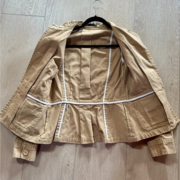 Y2K Vintage Marc Jacobs Women’s Tan Button Up Utility Jacket - Picture 2 of 4